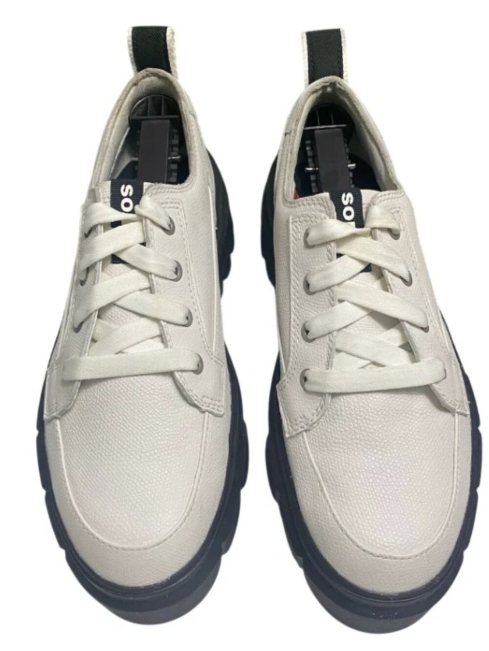 Sorel Caribou x WP Waterproof White Black Low Top Outdoor Hiking Boots Women 8.5 - Picture 3 of 6